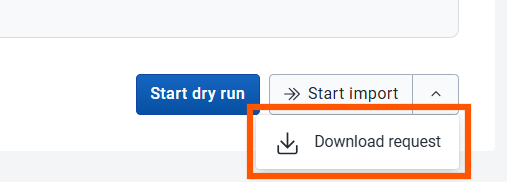Download request button